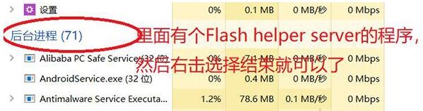 结束Flash Helper Service进程