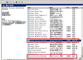 Windows Process Activation Service因错误而停止